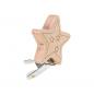 Preview: Schnullerclip Holz/Metall Stern